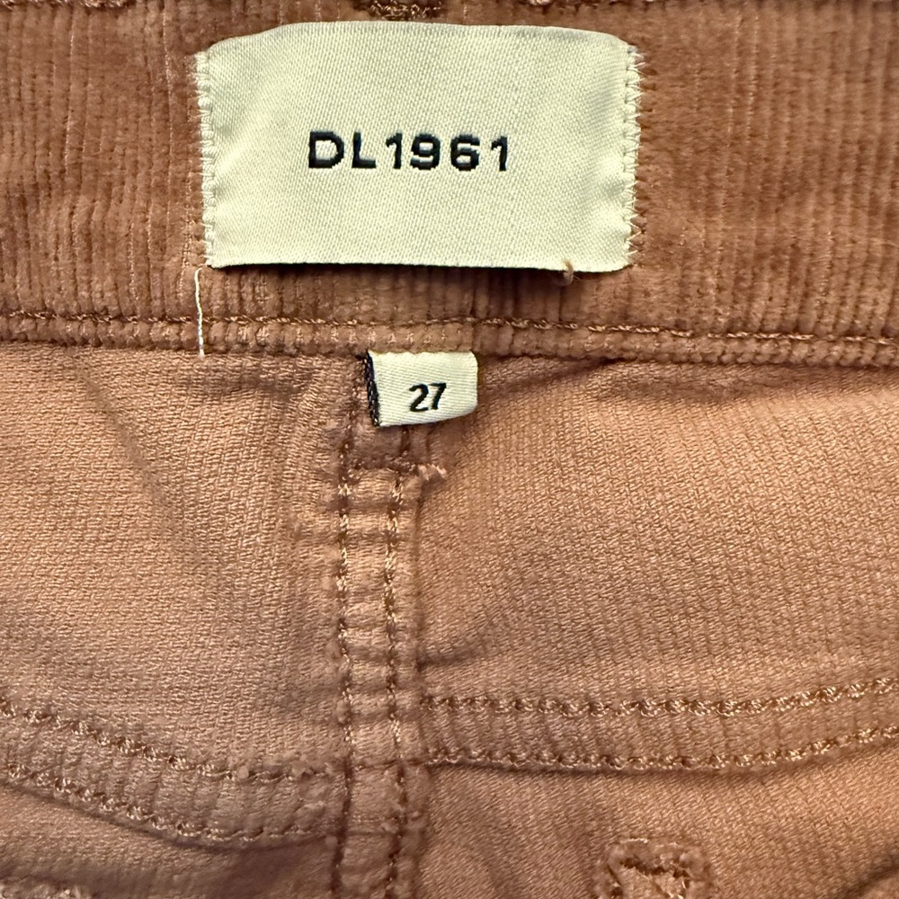 DL1961 Bridget Boot High Rise Corduroy Crop Pants in Teddy Taupe Size 27 - Picture 8 of 10
